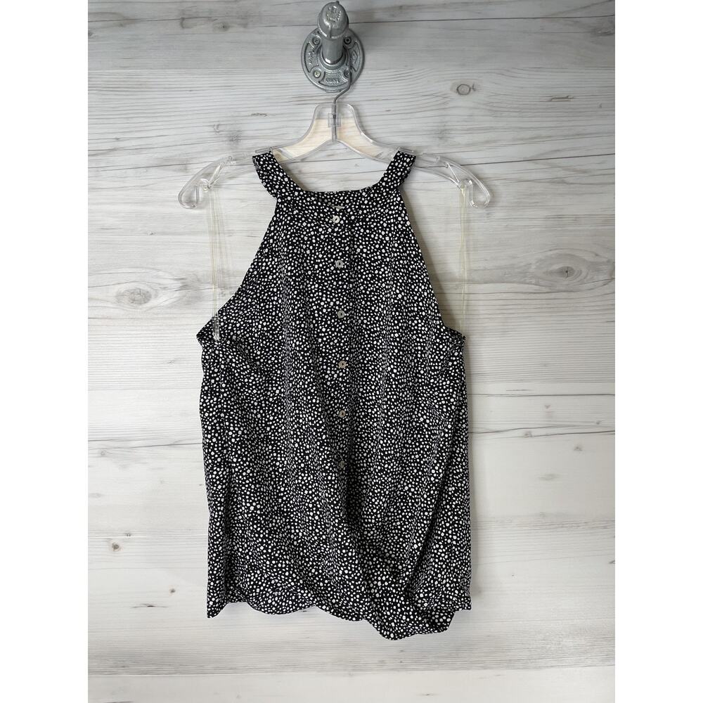 entro Black & White Dot Halter Tank Top